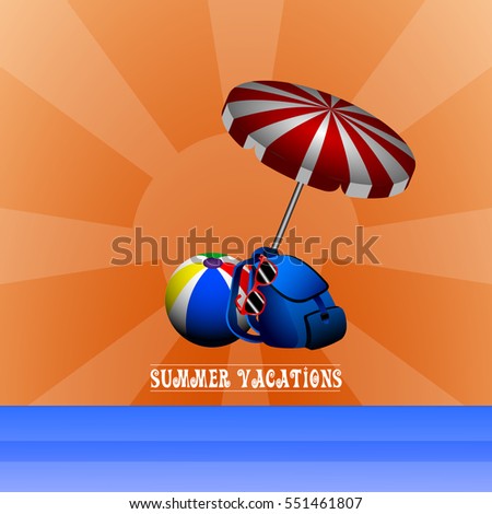 Colored summer vacation graphic design, Vector illustration