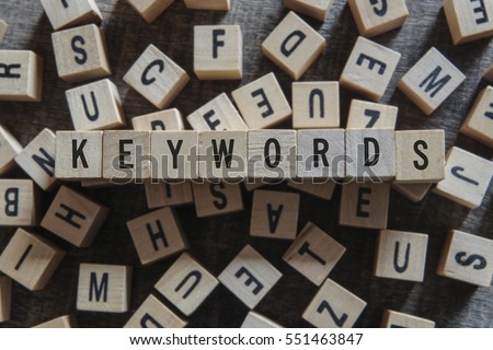 KEYWORDS word concept Royalty-Free Stock Photo #551463847
