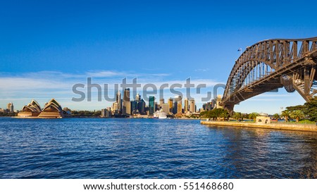 Panoramic view of the Sydney Harbour Bridge