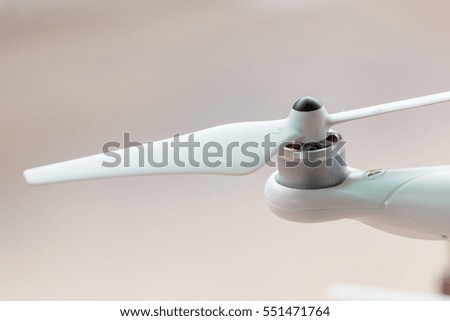 Close up shot of white drone