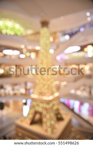  Eiffel Tower shopping mall,abtract blur