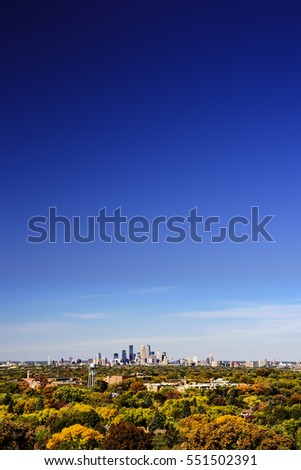 Minneapolis skyline as seen from the Highland Park Water tower