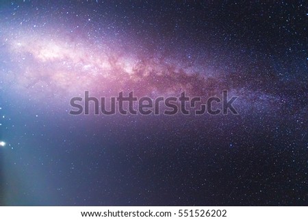 Milky way galaxy with stars and space dust in the universe. astronomy. Royalty-Free Stock Photo #551526202
