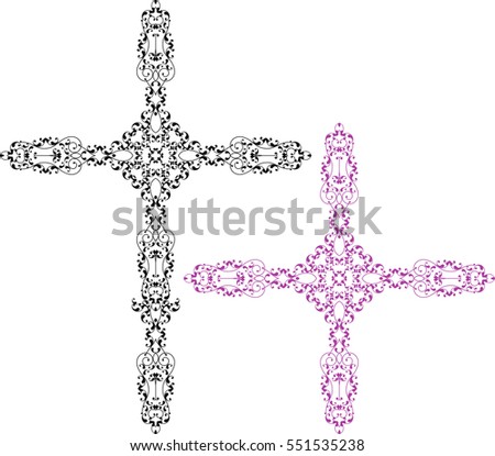 Christian Cross Design Raster Art