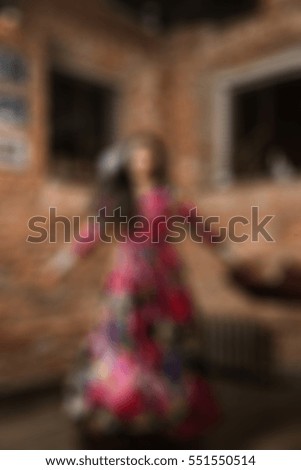 Loft bar theme creative abstract blur background with bokeh effect
