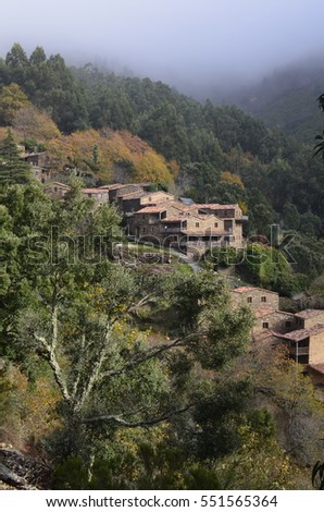 Landscape at the Schist villages in Portugal