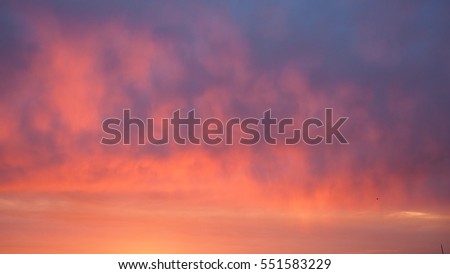 Sky with red sunlight before sunset at suburban in Melbroune Australia.