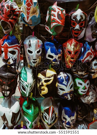 Wrestling masks from Mexico