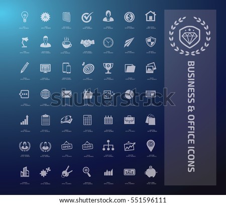 
Business and office icon set,vector