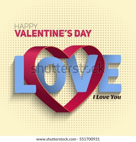 Valentines Day Flyer. Vector illustration