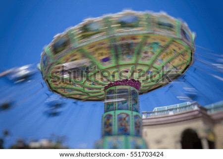  Wheel in motion  at amusement park