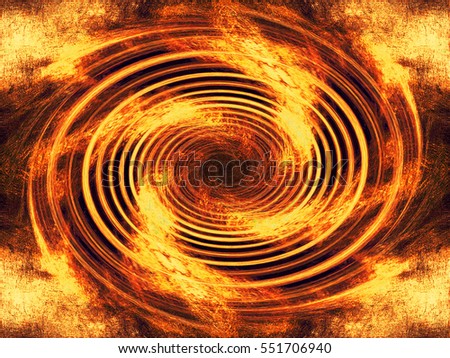 Hypnosis Spiral,concept for hypnosis, descending pattern, abstract background of scintillating circles orange colored texture