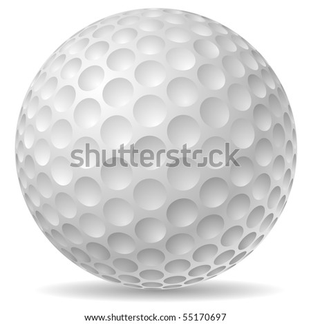 Traditional golf ball vector illustration.