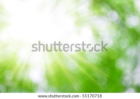natural background blurring with sun rays