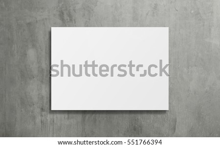 Poster on the concrete wall. Royalty-Free Stock Photo #551766394