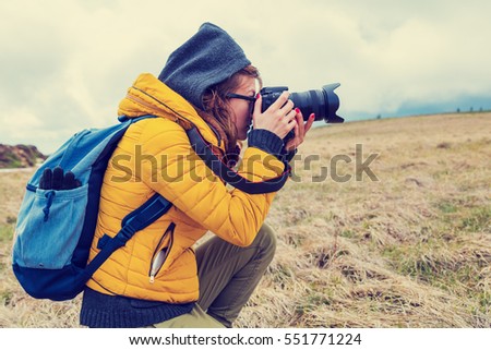 Photographer in nature.