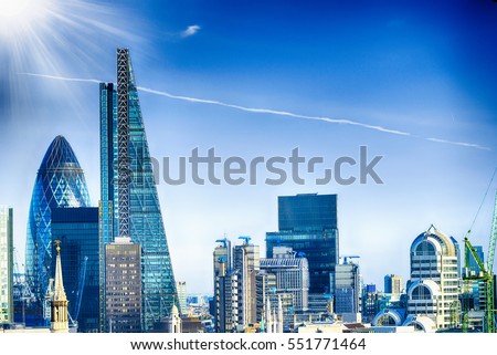 New skyline of London. Royalty-Free Stock Photo #551771464