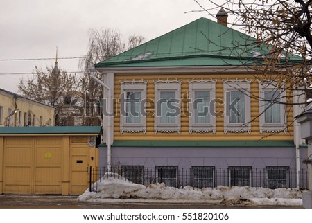 Architecture of Kremlin in Kolomna. Popular touristic landmark. Color photo.