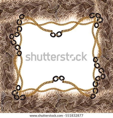 snake skin and chain background