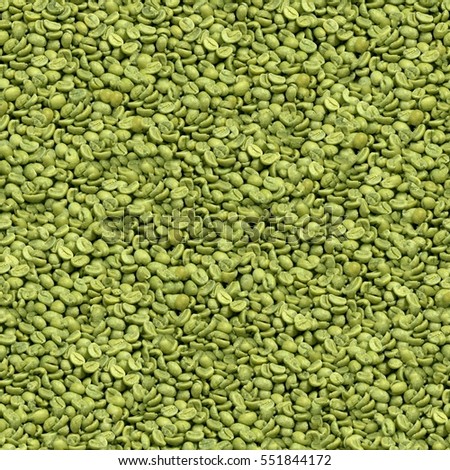 Seamless green coffee beans