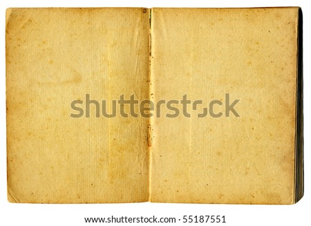 turn antique book  isolated on a white