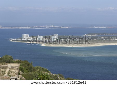 Landscape over troia, portugal Royalty-Free Stock Photo #551912641