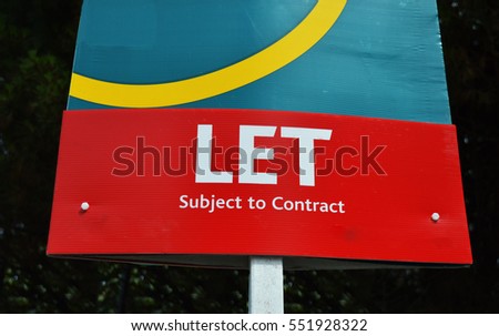 Estate agent Let sign 