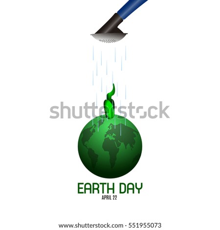 Happy earth day graphic design, Vector illustration