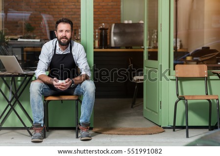Cafe Owner Royalty-Free Stock Photo #551991082
