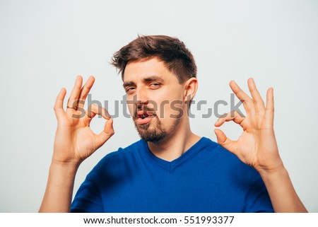 man showing okay gesture