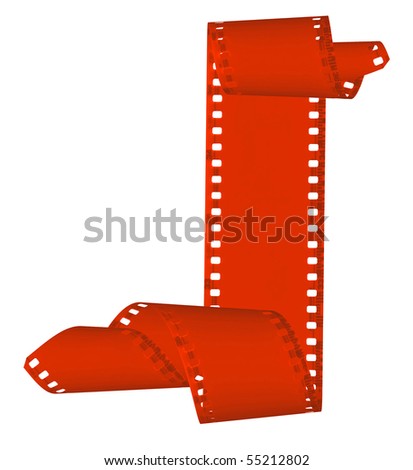 Abstract slide films frame isolated on white background