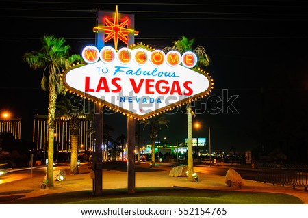 Entrance sign Las Vegas, Nevada, United States Royalty-Free Stock Photo #552154765