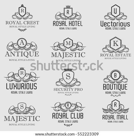 Luxurious Crest Logos Vector Template