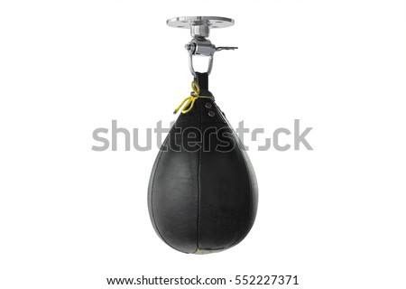 Interior of a fitness hall with punching bag