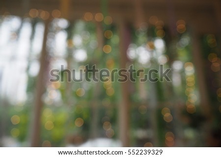 Bokeh and window with light lens blur