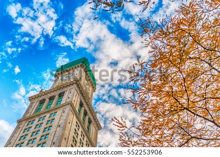 The Custom House Tower, in Boston, Massachusetts.