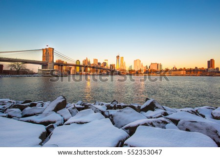 Sunrise Manhattan skyline