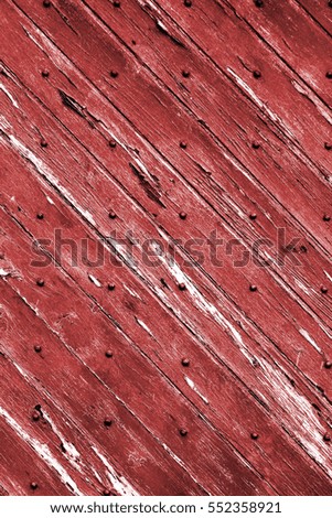 Red Rustic Wooden Door Texture