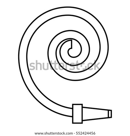 Hose icon. Outline illustration of hose vector icon for web