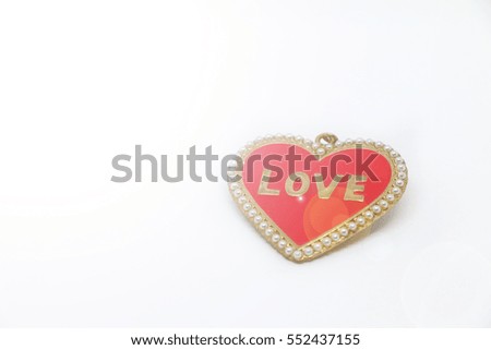 Red heart on cloth texture background for valentine day