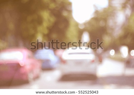 Blurred  background abstract and can be illustration to article of traffic in bangkok