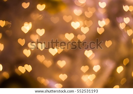 Heart bokeh background, Love Valentine day concept
