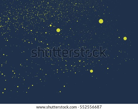 graffiti tiny specles sprayed in yellow on blue