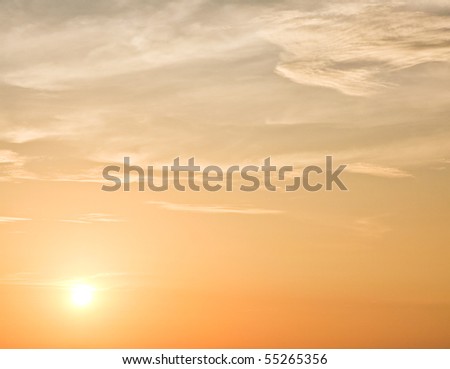 Calm sunset sky Royalty-Free Stock Photo #55265356