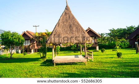 the relaxation hut of Vangvieng  
