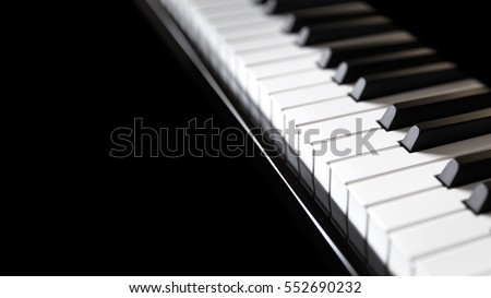Piano and Piano keyboard Royalty-Free Stock Photo #552690232