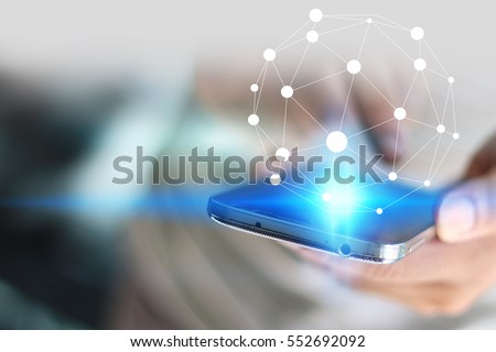 World connected.Social network concept. Royalty-Free Stock Photo #552692092