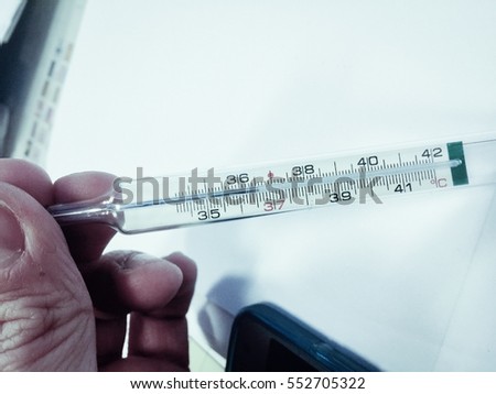thermometer, fever, fever thermometer, illness Royalty-Free Stock Photo #552705322