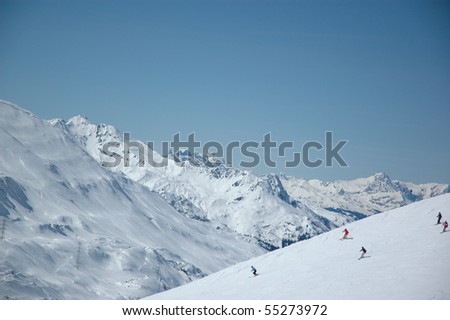 Skiing in St.Anton, Austria