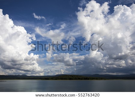 Sky Clouds and River
